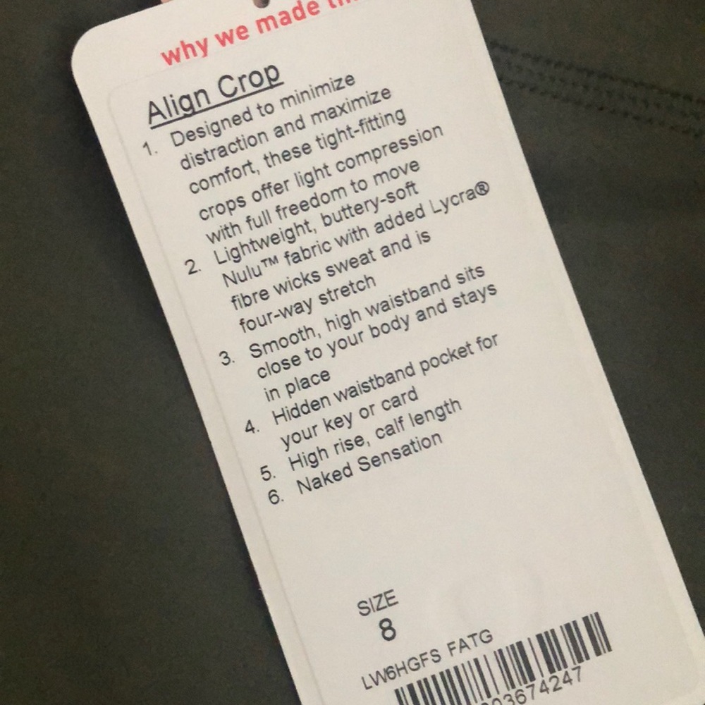 LULULEMON ALIGN TRADE - Picture 6 of 8